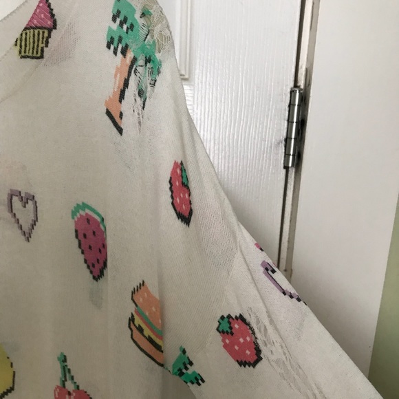 Wildfox Pixelated Emoji Sweater S - Picture 6 of 7